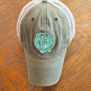 VINTAGE Boston Celtics Green and Tan Trucker Hat